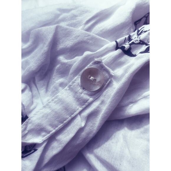 Blue Island Beach Coverup Pineapples 1X Lightweight Resort-wear Breezy Pockets - Picture 7 of 13